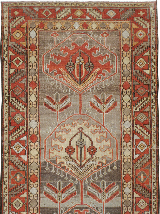 Antique Persian Heriz Runner, No.22467 - Staging