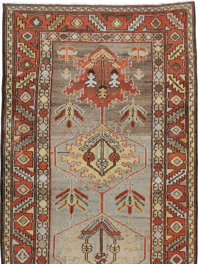 Antique Persian Heriz Runner, No.22467 - Staging