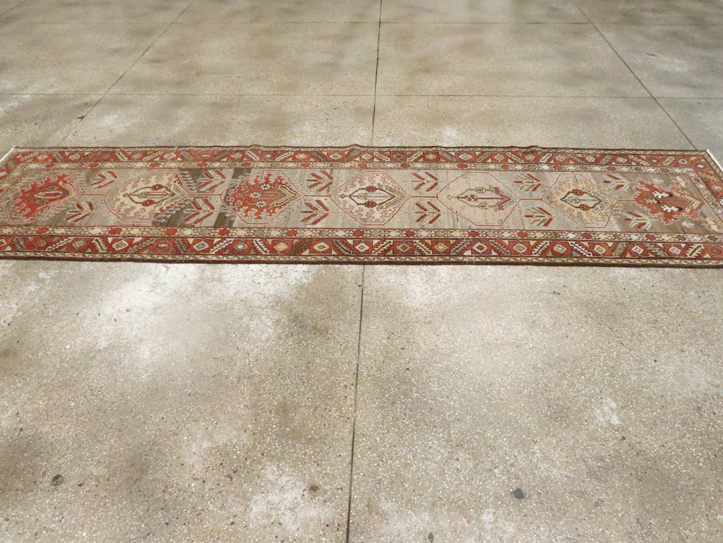 Antique Persian Heriz Runner, No.22467 - Staging