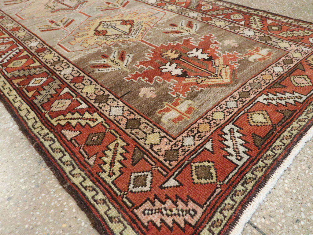 Antique Persian Heriz Runner, No.22467 - Staging