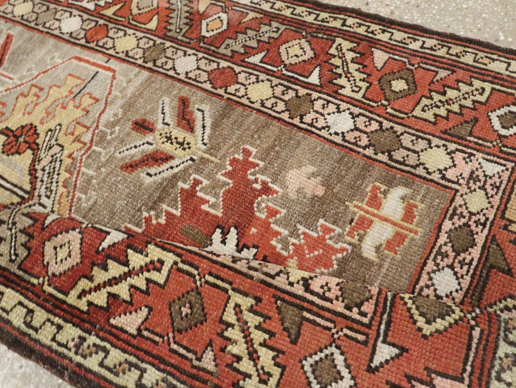 Antique Persian Heriz Runner, No.22467 - Staging