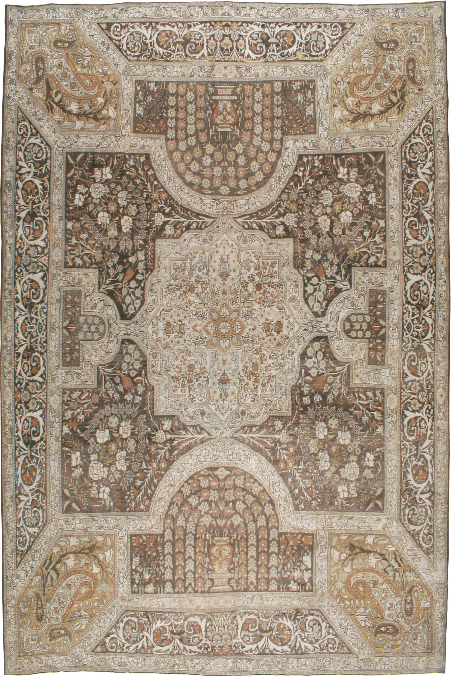 Antique Persian Yazd Carpet, No.22473 - Staging
