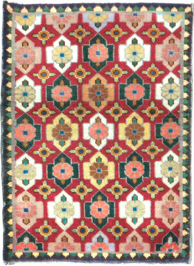 Vintage Persian Tabriz Rug (Pair: 1 of 2), No.22477 - Staging