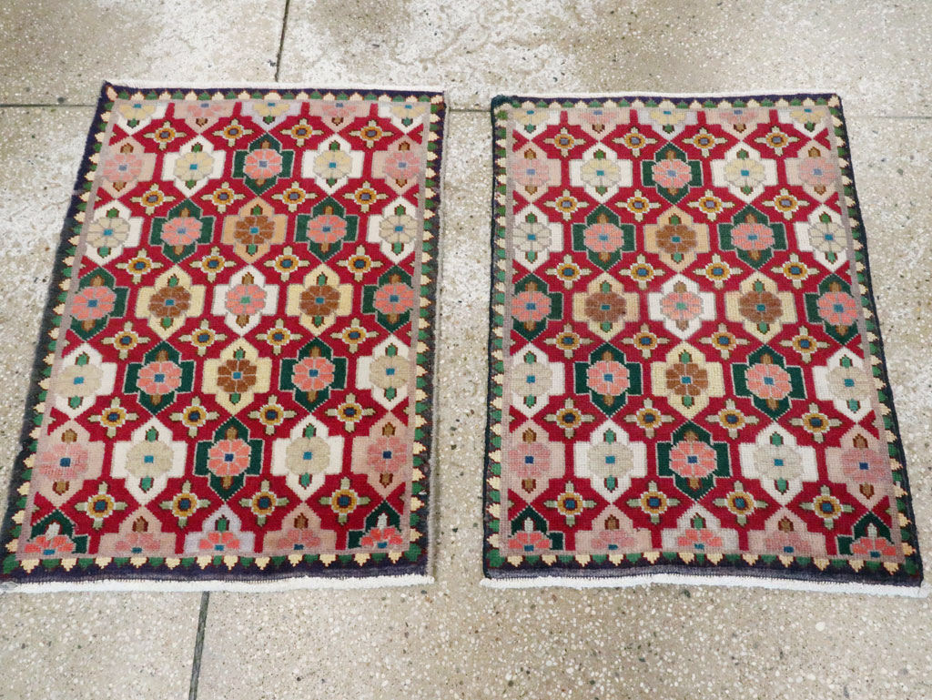 Vintage Persian Tabriz Rug (Pair: 1 of 2), No.22477 - Staging