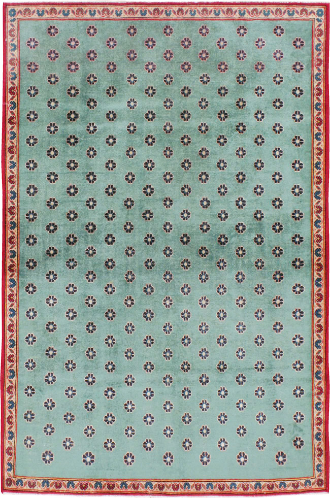 Vintage Kashan Modernist Rug, No.22480 - Staging