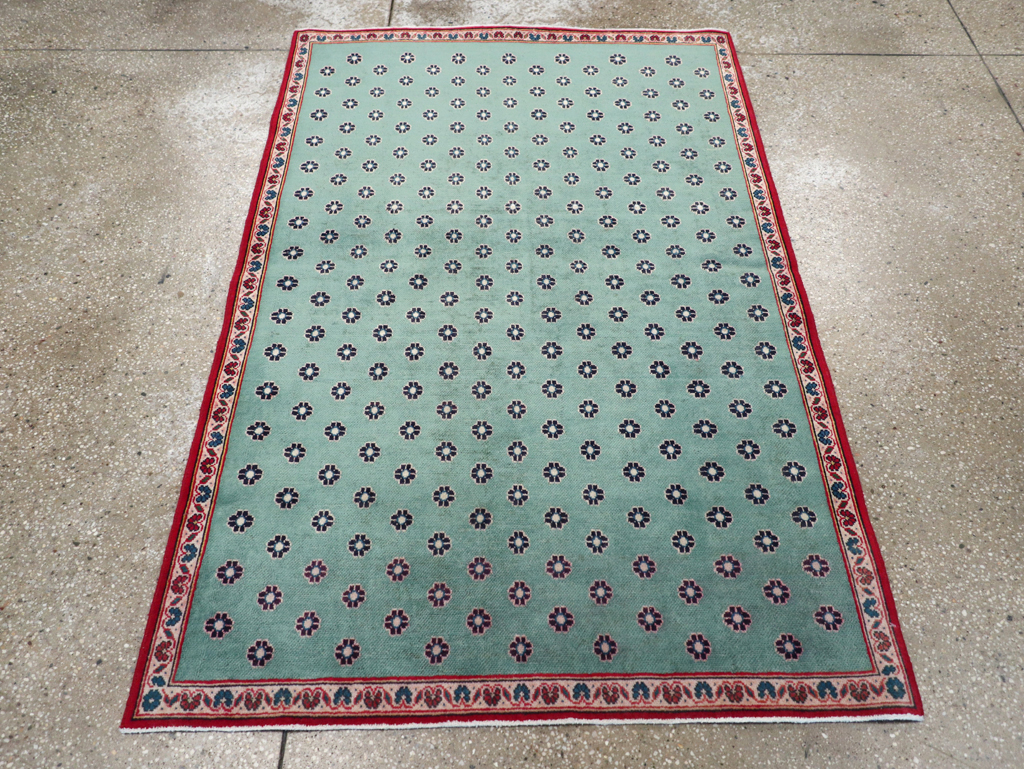 Vintage Kashan Modernist Rug, No.22480 - Staging