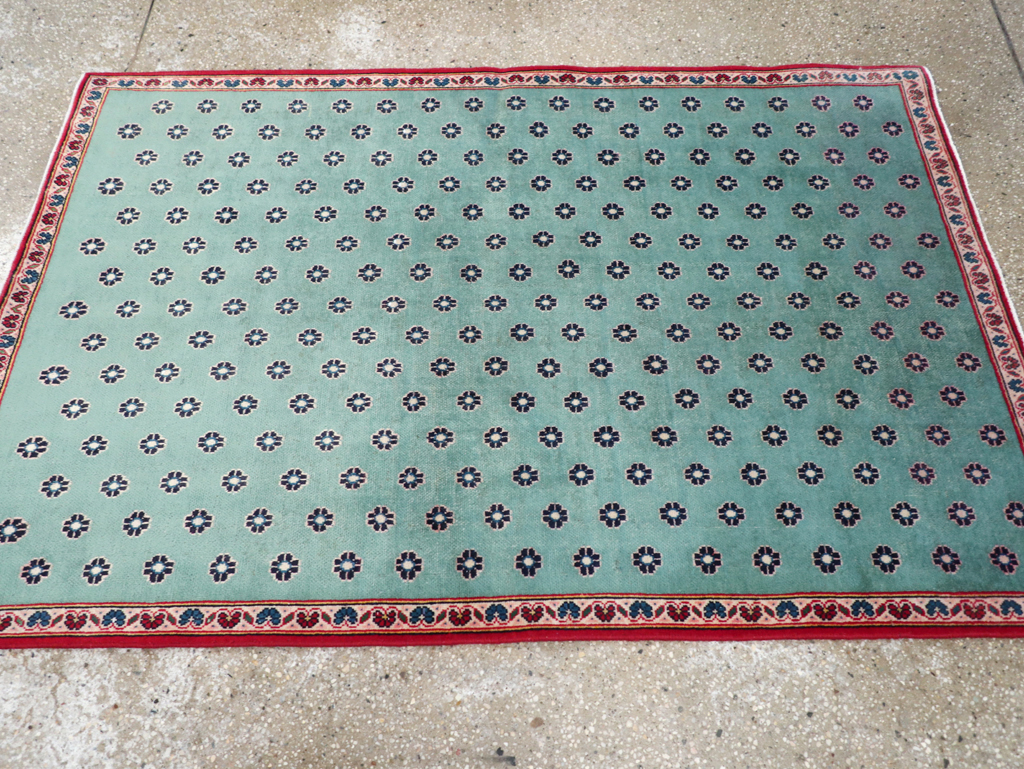 Vintage Kashan Modernist Rug, No.22480 - Staging
