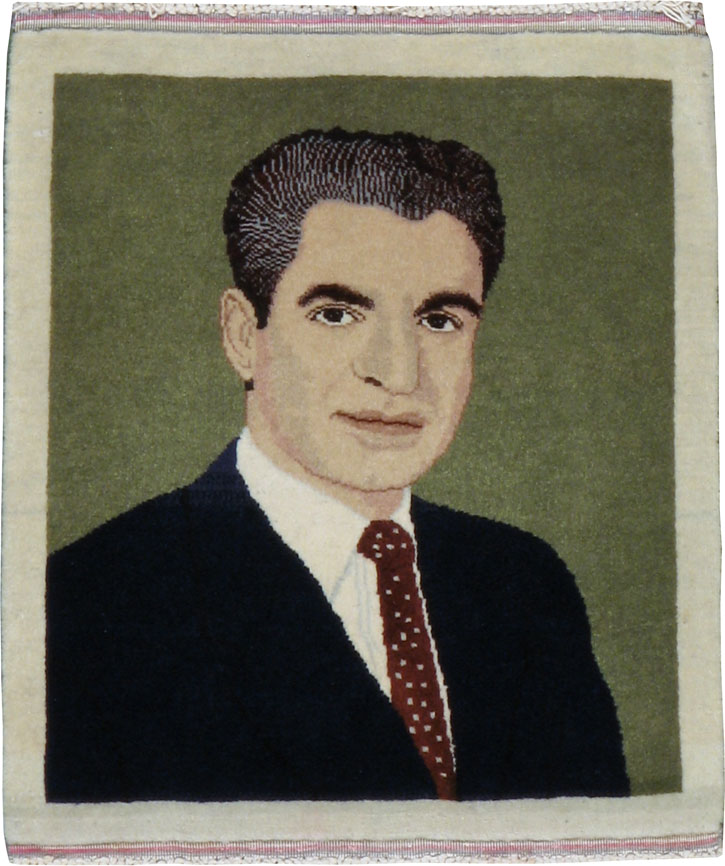 Vintage Persian Tabriz Pictorial Rug, No.22486 - Staging