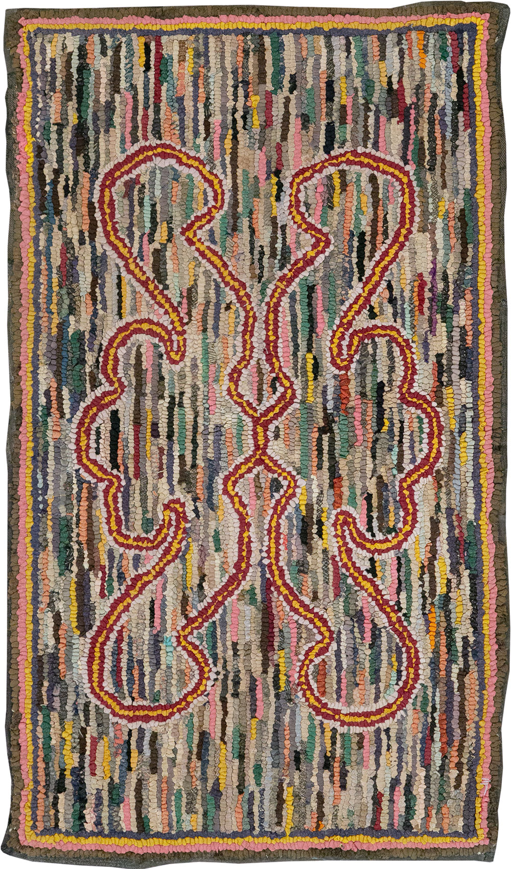 Antique American Hook Rug, No.22493 - Staging