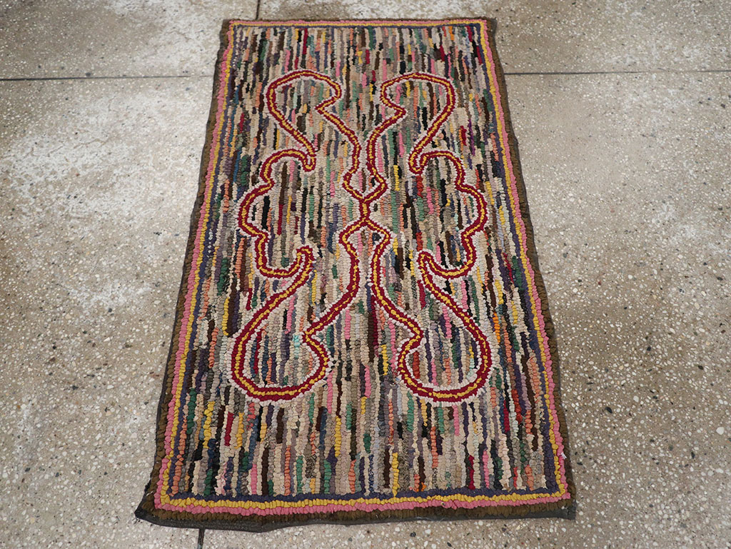 Antique American Hook Rug, No.22493 - Staging