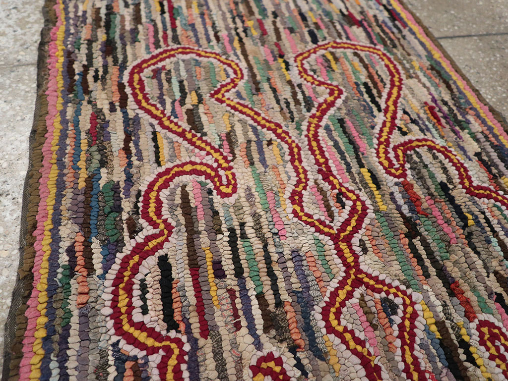 Antique American Hook Rug, No.22493 - Staging