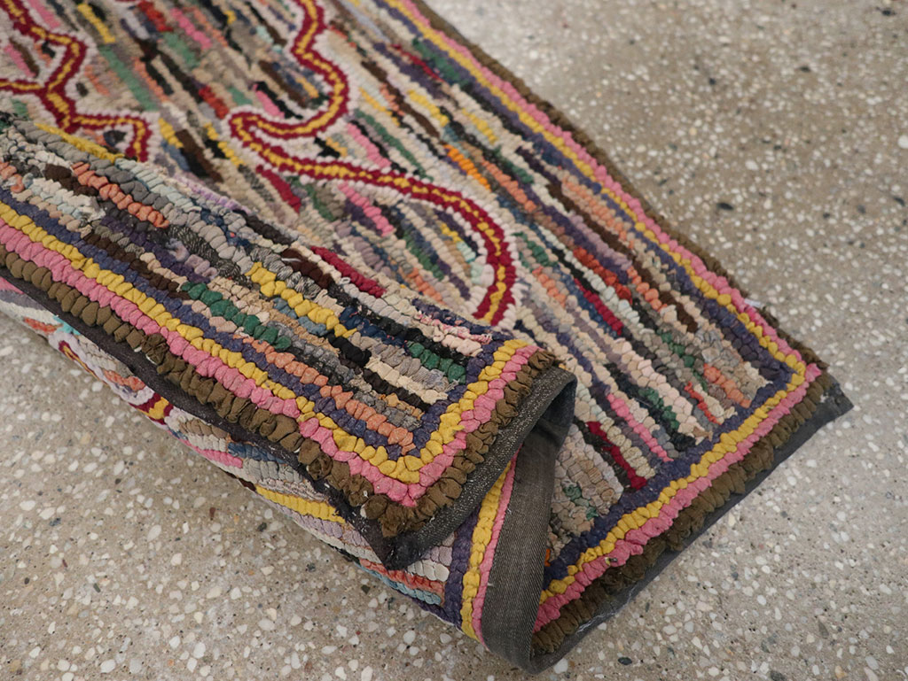 Antique American Hook Rug, No.22493 - Staging