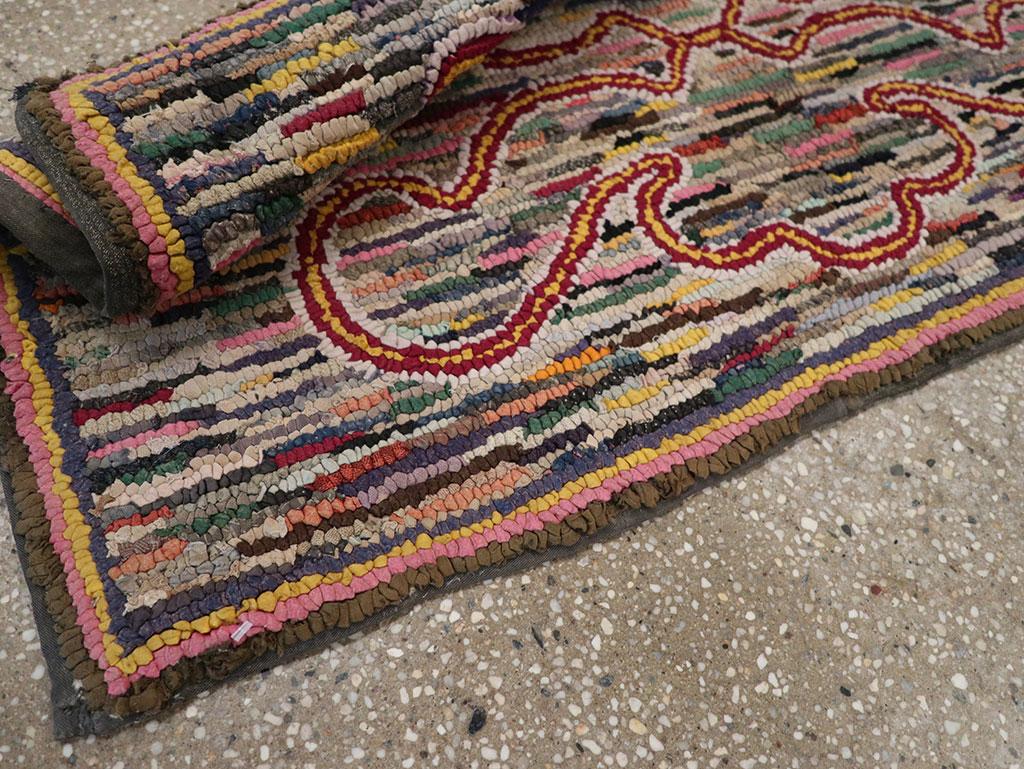 Antique American Hook Rug, No.22493 - Staging