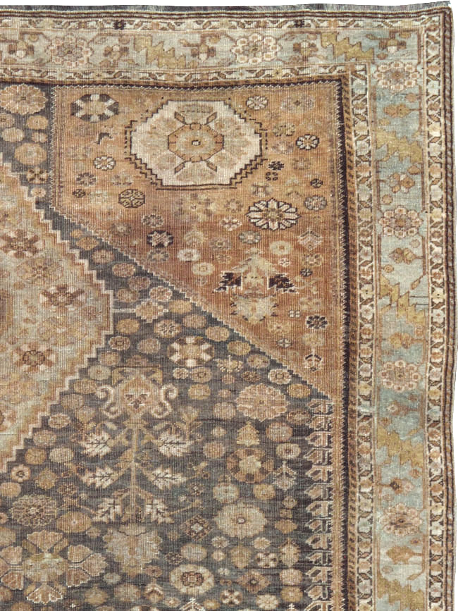 Antique Persian Shiraz Rug, No.22496 - Staging