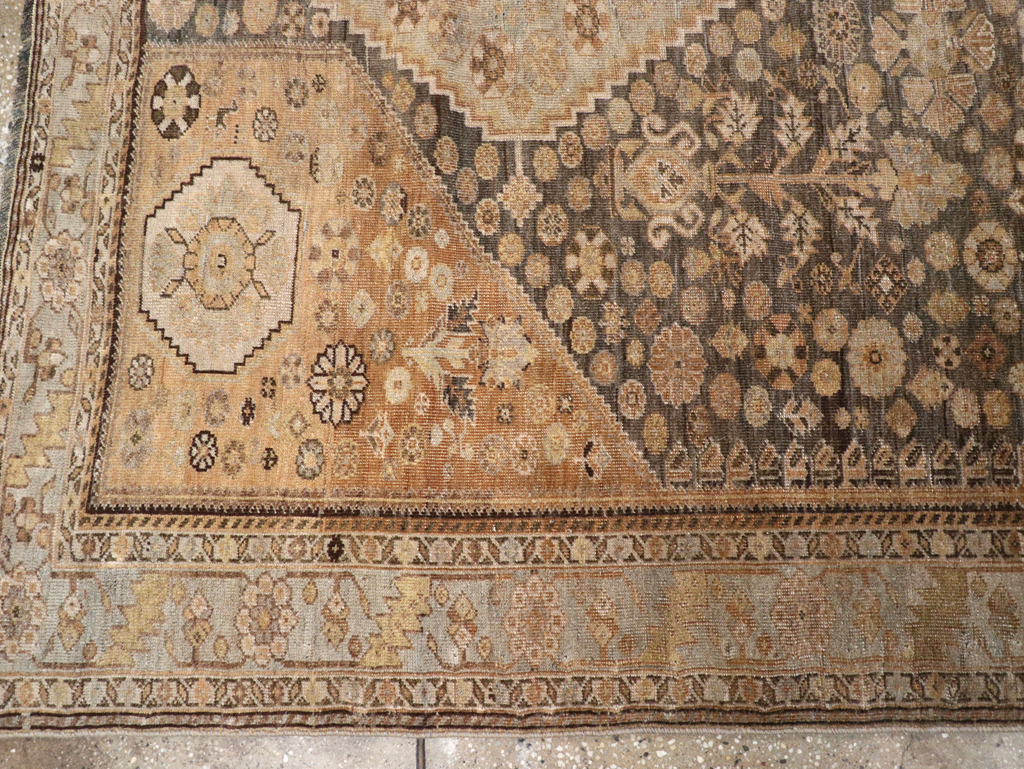 Antique Persian Shiraz Rug, No.22496 - Staging