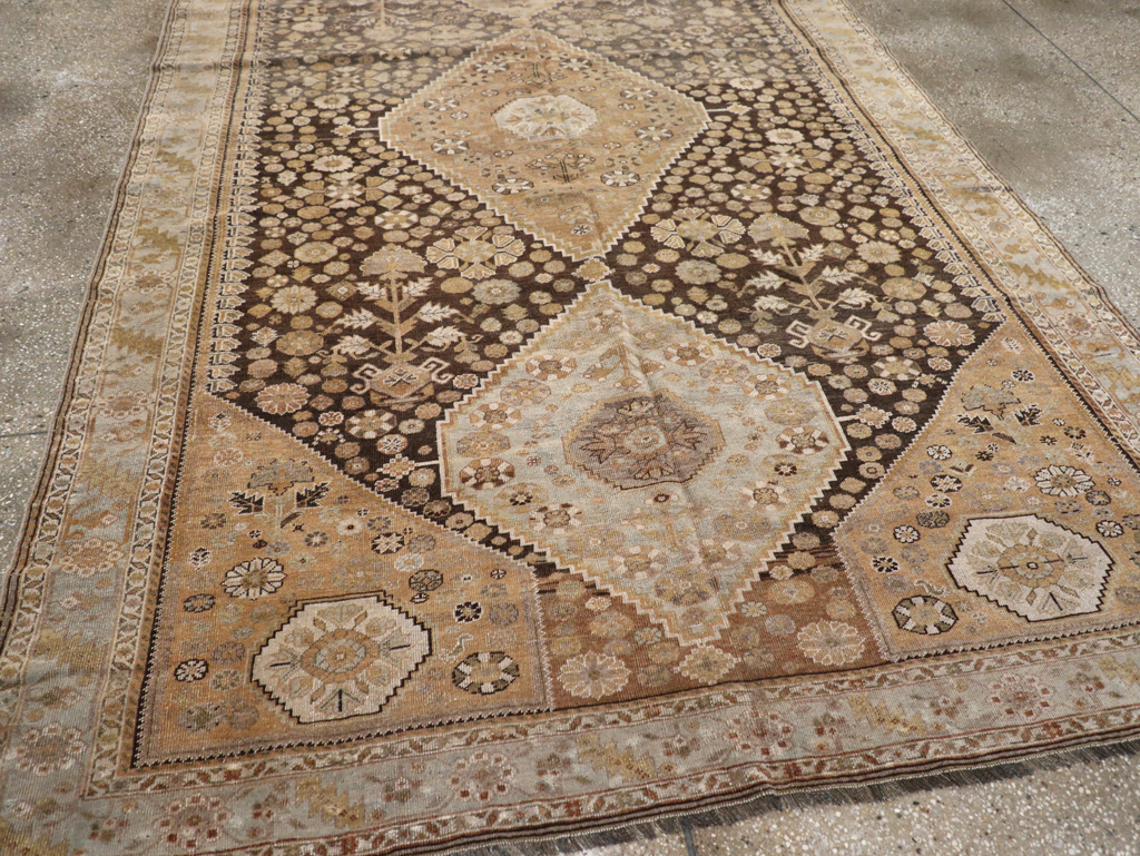 Antique Persian Shiraz Rug, No.22496 - Staging