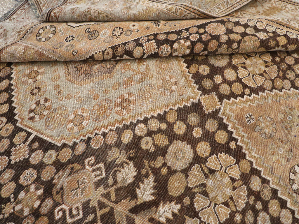 Antique Persian Shiraz Rug, No.22496 - Staging