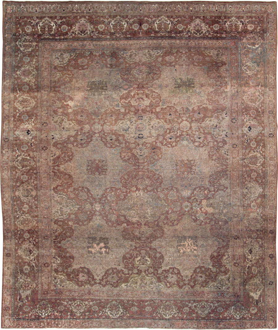 Antique Persian Isfahan Carpet, No.22505 - Staging