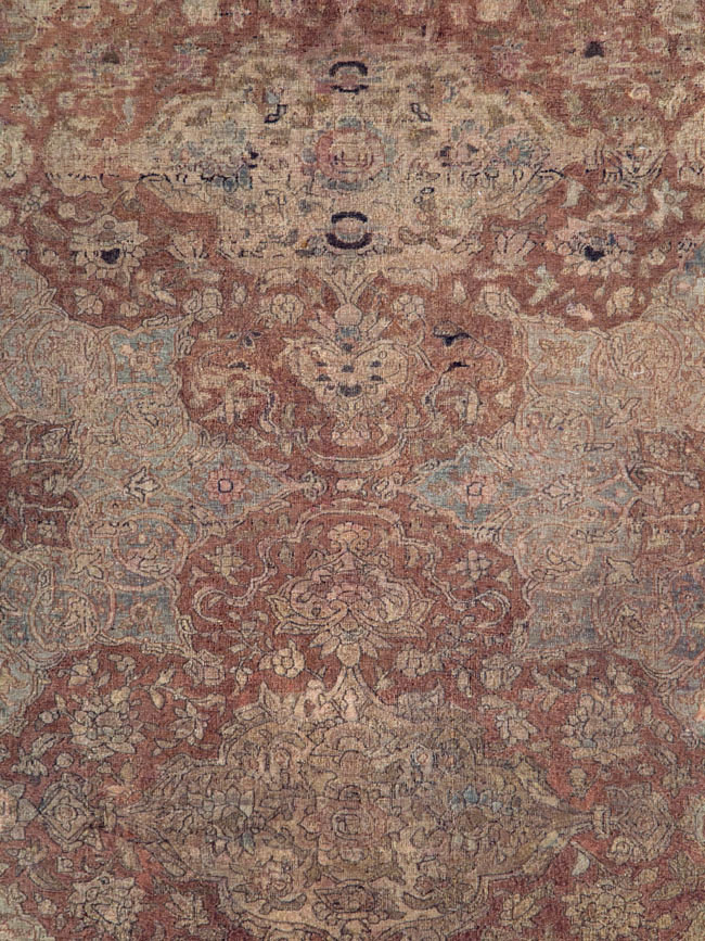 Antique Persian Isfahan Carpet, No.22505 - Staging