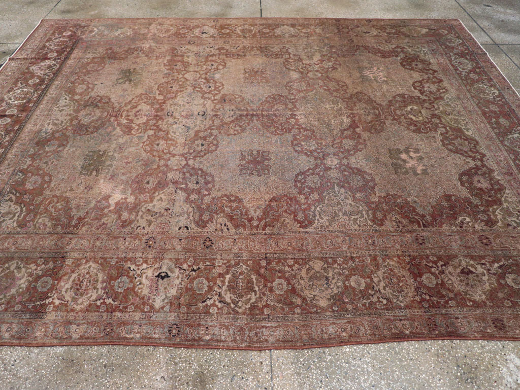 Antique Persian Isfahan Carpet, No.22505 - Staging