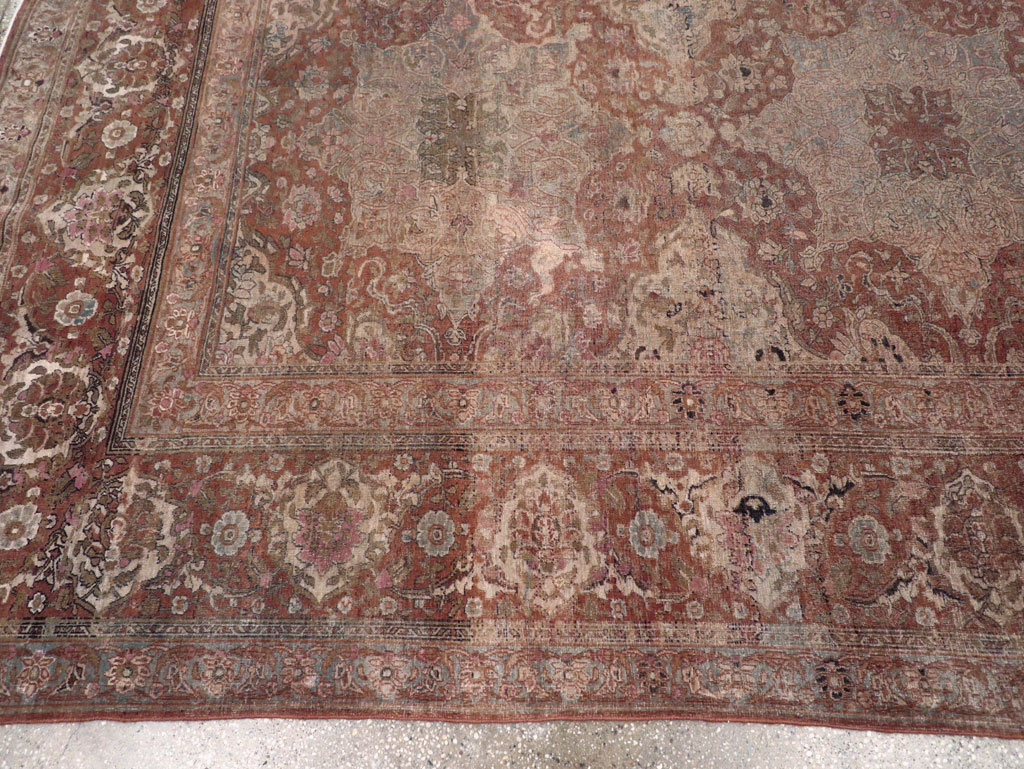 Antique Persian Isfahan Carpet, No.22505 - Staging