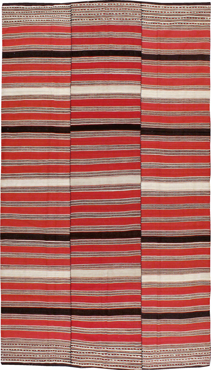 Vintage Persian Flat-weave Kilim, No.22508 - Staging