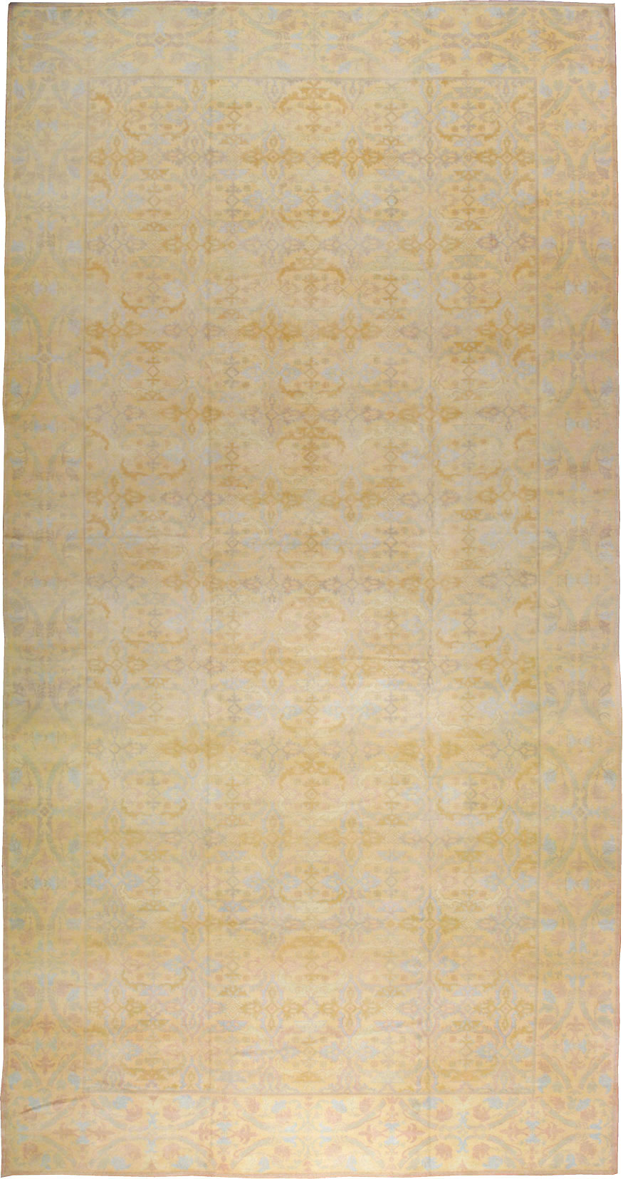 Vintage Spanish Cuenca Oversize Carpet, No.22524 - Staging