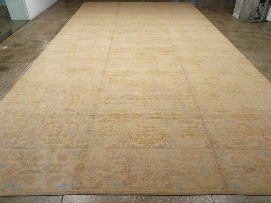 Vintage Spanish Cuenca Oversize Carpet, No.22524 - Staging