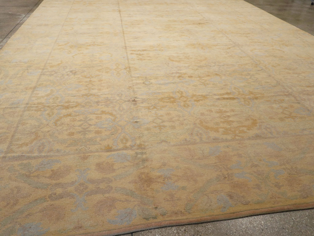 Vintage Spanish Cuenca Oversize Carpet, No.22524 - Staging