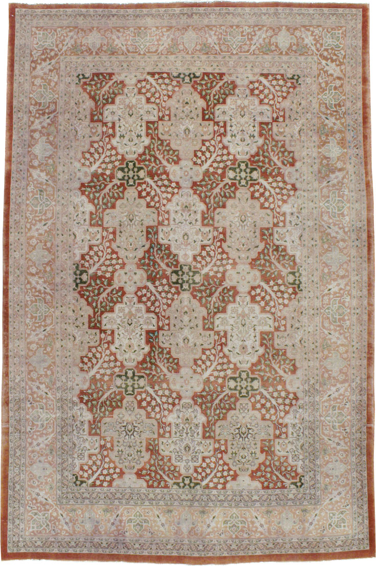 Vintage Persian Tabriz Carpet, No.22528 - Staging