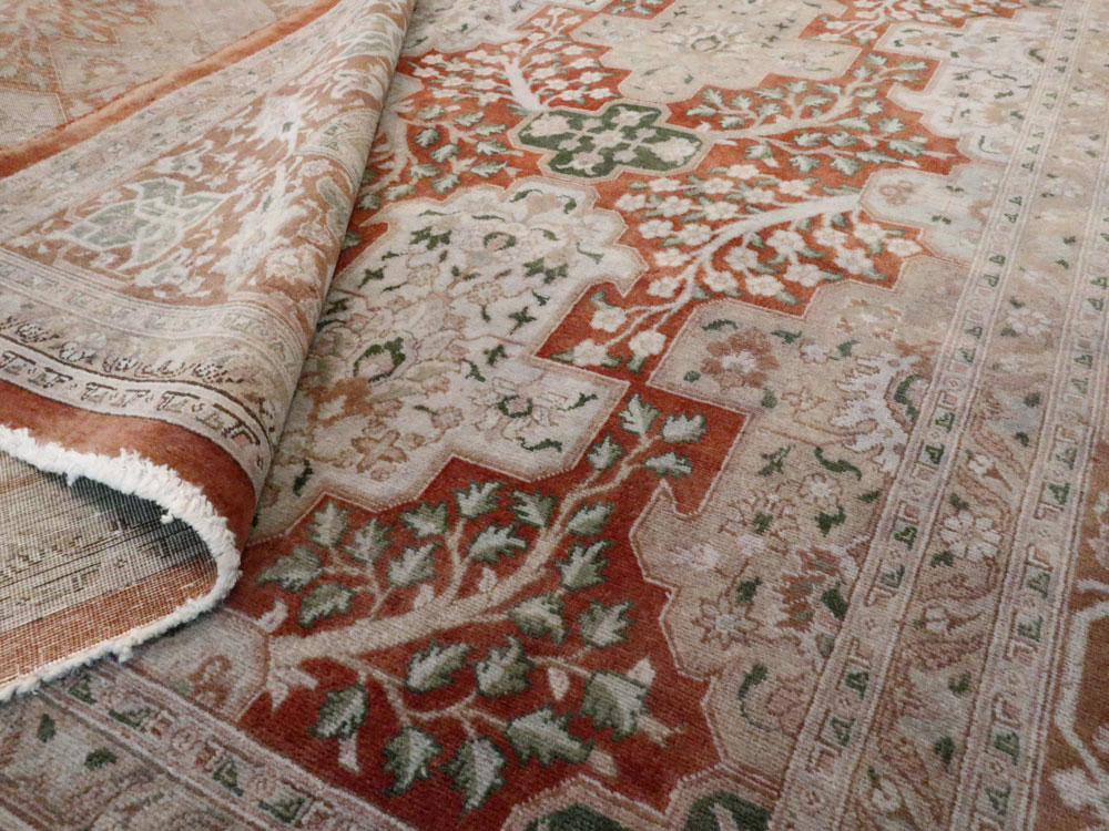 Vintage Persian Tabriz Carpet, No.22528 - Staging