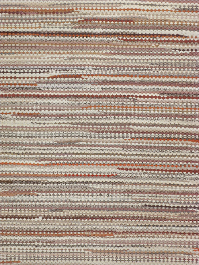 Vintage American Braided Long and Narrow Gallery Carpet, No.22535 - Staging