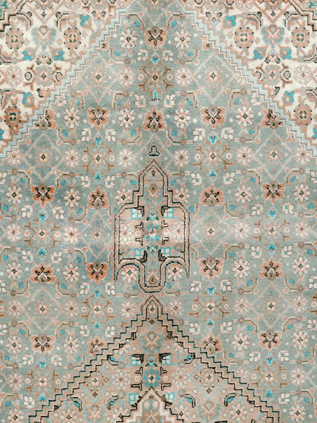 Vintage Persian Tabriz Room Size Carpet, No.22542 - Staging