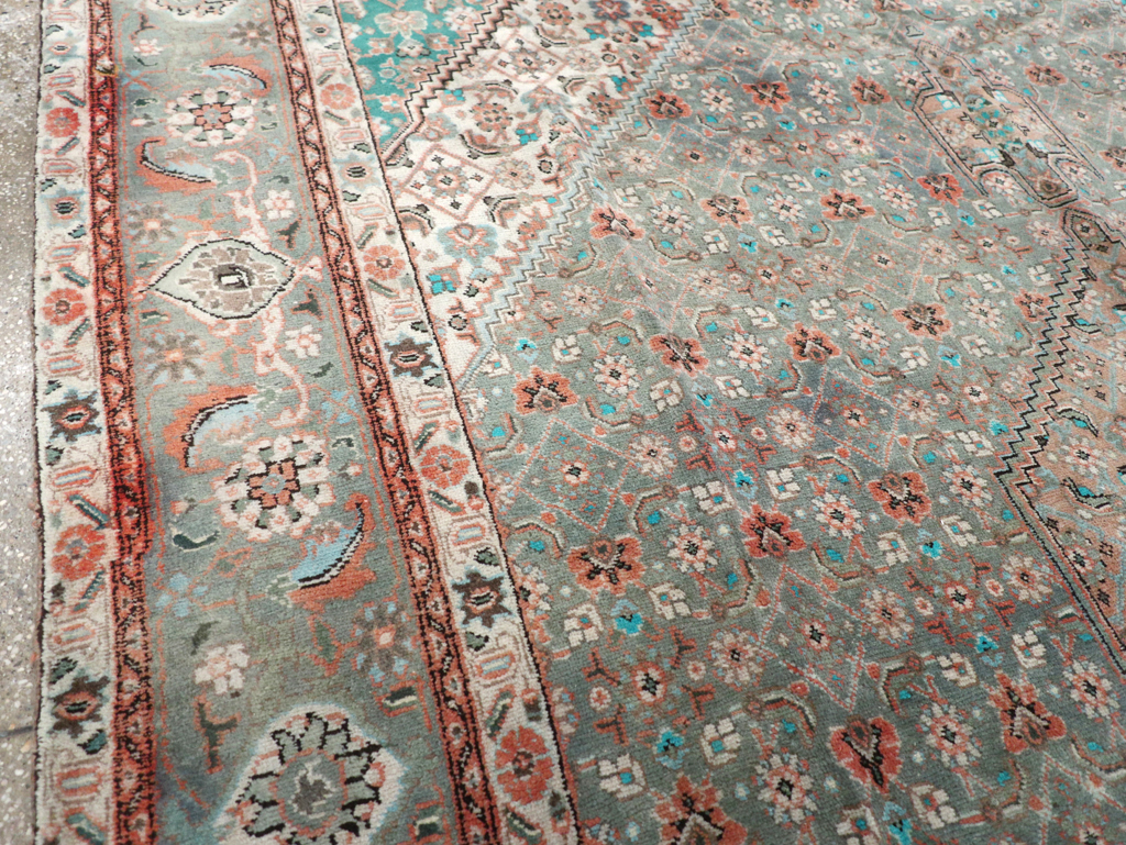 Vintage Persian Tabriz Room Size Carpet, No.22542 - Staging