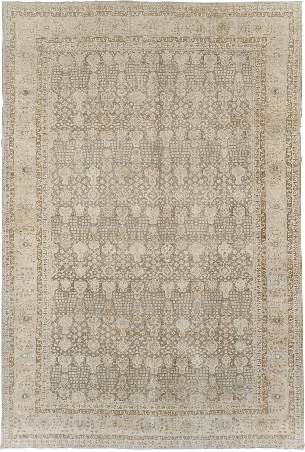 Antique Persian Tabriz Large Carpet, No.22547 - Staging