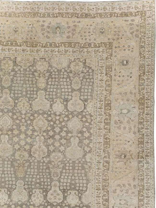 Antique Persian Tabriz Large Carpet, No.22547 - Staging