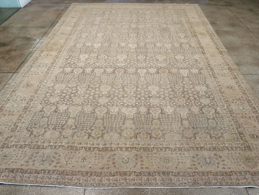 Antique Persian Tabriz Large Carpet, No.22547 - Staging