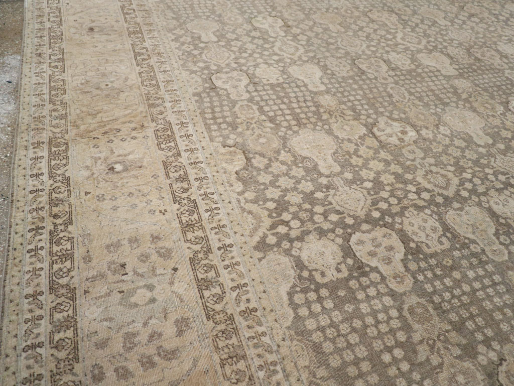 Antique Persian Tabriz Large Carpet, No.22547 - Staging