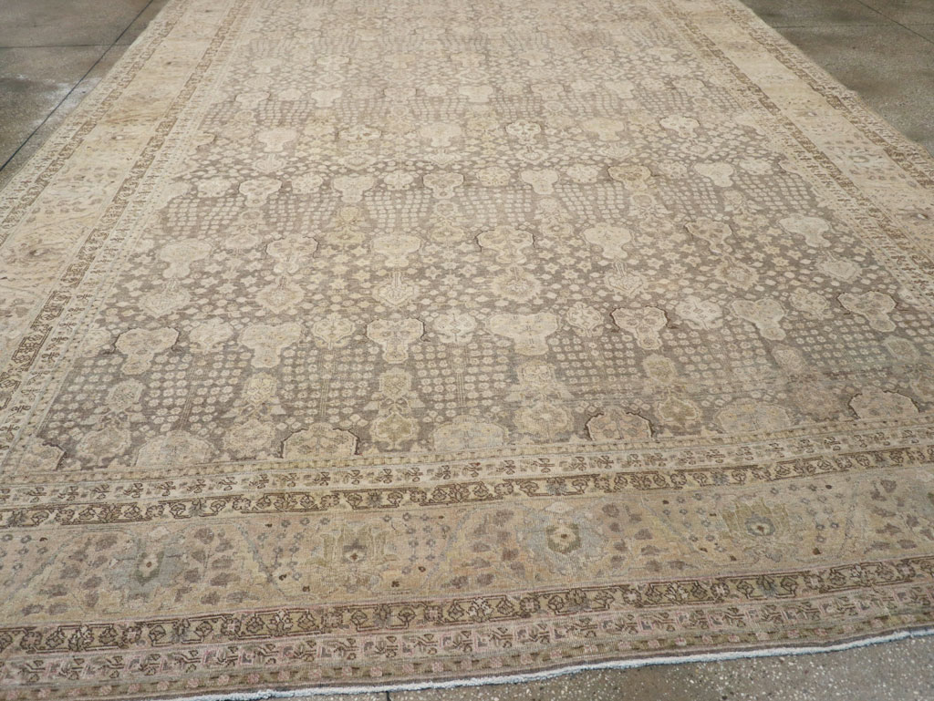 Antique Persian Tabriz Large Carpet, No.22547 - Staging