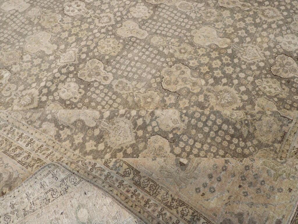 Antique Persian Tabriz Large Carpet, No.22547 - Staging