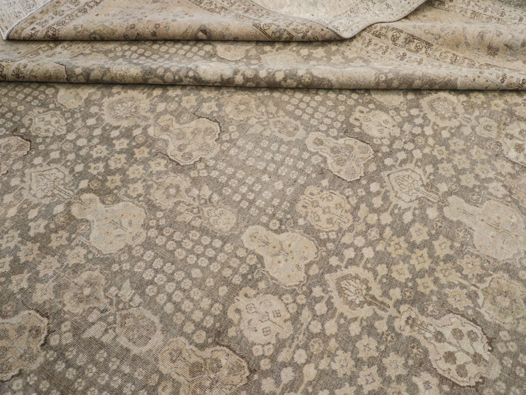 Antique Persian Tabriz Large Carpet, No.22547 - Staging