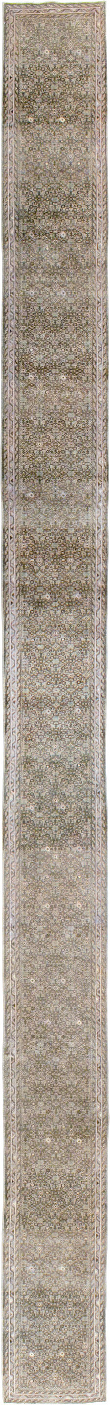 Vintage Persian Malayer Long Runner, No.22548 - Staging