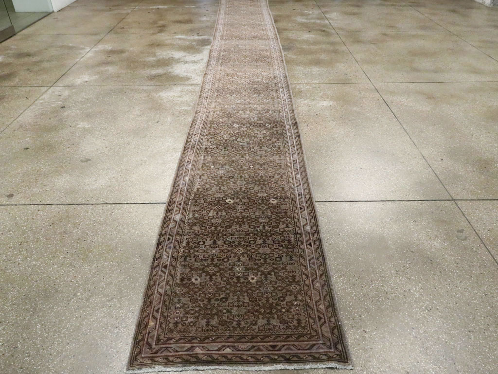 Vintage Persian Malayer Long Runner, No.22548 - Staging