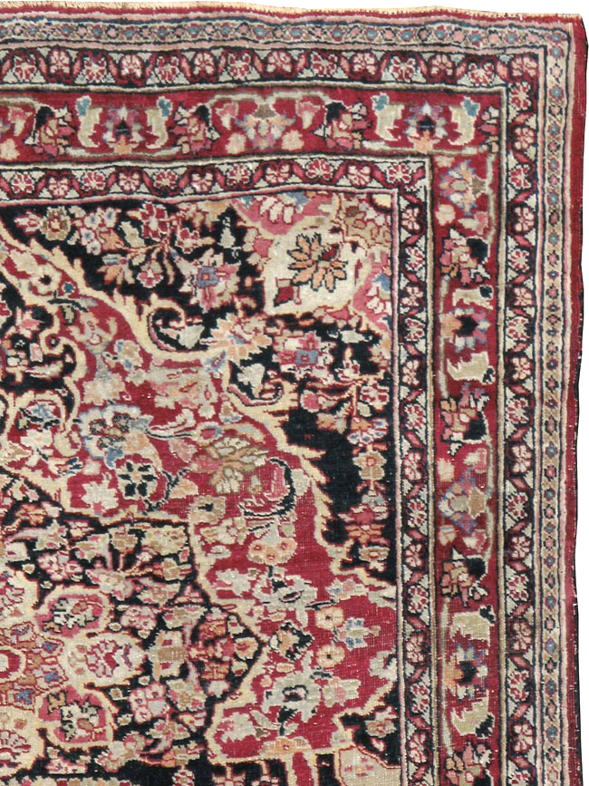 Vintage Persian Mashad Rug, No.22550 - Staging