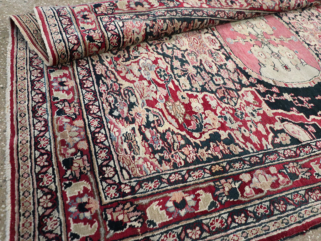 Vintage Persian Mashad Rug, No.22550 - Staging