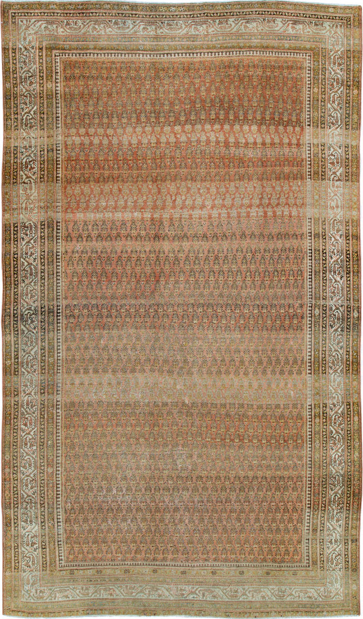 Antique Persian Malayer Room Size Carpet, No.22552 - Staging