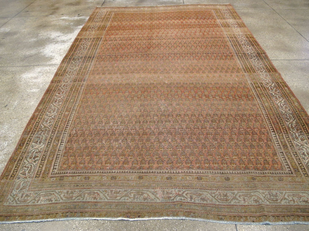 Antique Persian Malayer Room Size Carpet, No.22552 - Staging