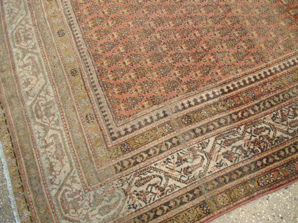 Antique Persian Malayer Room Size Carpet, No.22552 - Staging