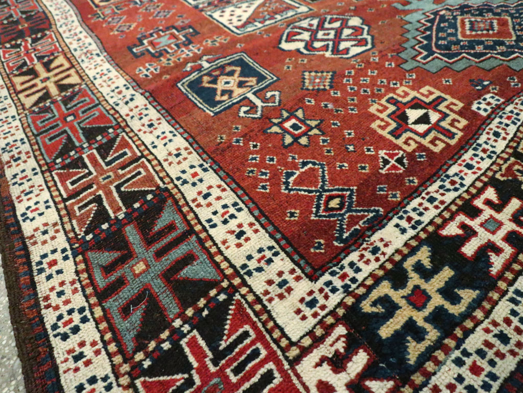 Antique Persian Kurdish Rug, No.22562 - Staging