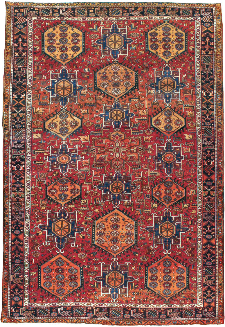 Vintage Persian Karajeh Carpet, No.22567 - Staging